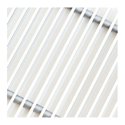 Рулонная решетка алюминиевая крашеная белая RAL 9016 PPA 150-600