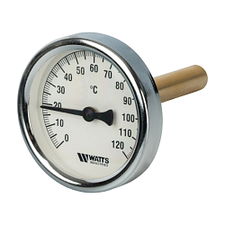 Термометр биметаллический WATTS F+R801 с погружной гильзой Ø63мм, 0…120°C, L=42мм